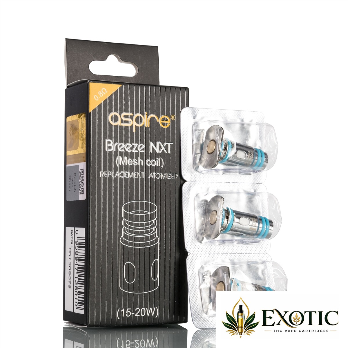 Aspire Breeze NXT Replacement Coil - Mesh 0.8 ohm - Pack of 3