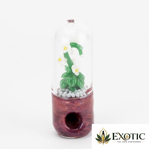 White Orchid Dry Pipe by Empire Glassworks