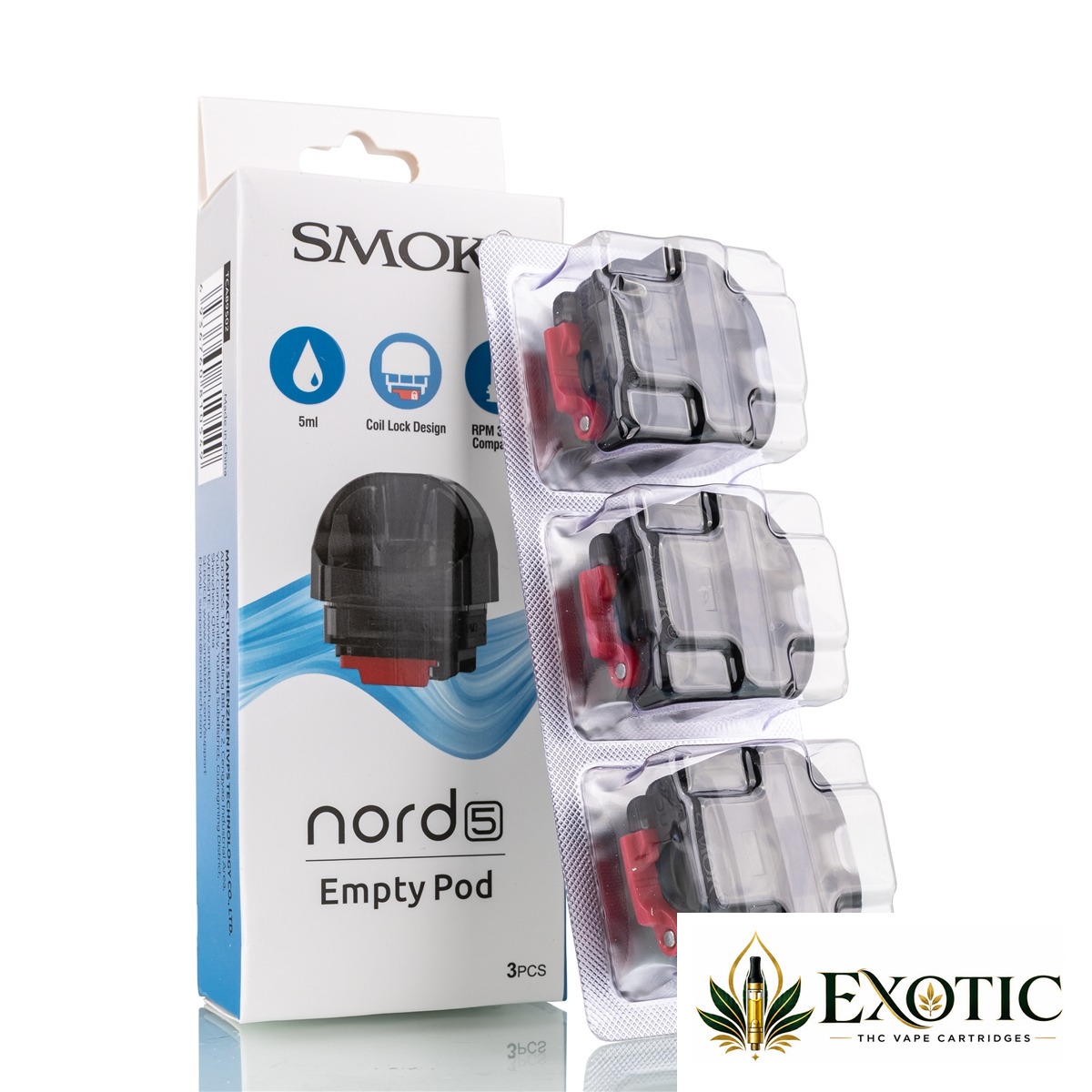 SMOK Nord 5 Empty Pod Cartridge - Pack of 3