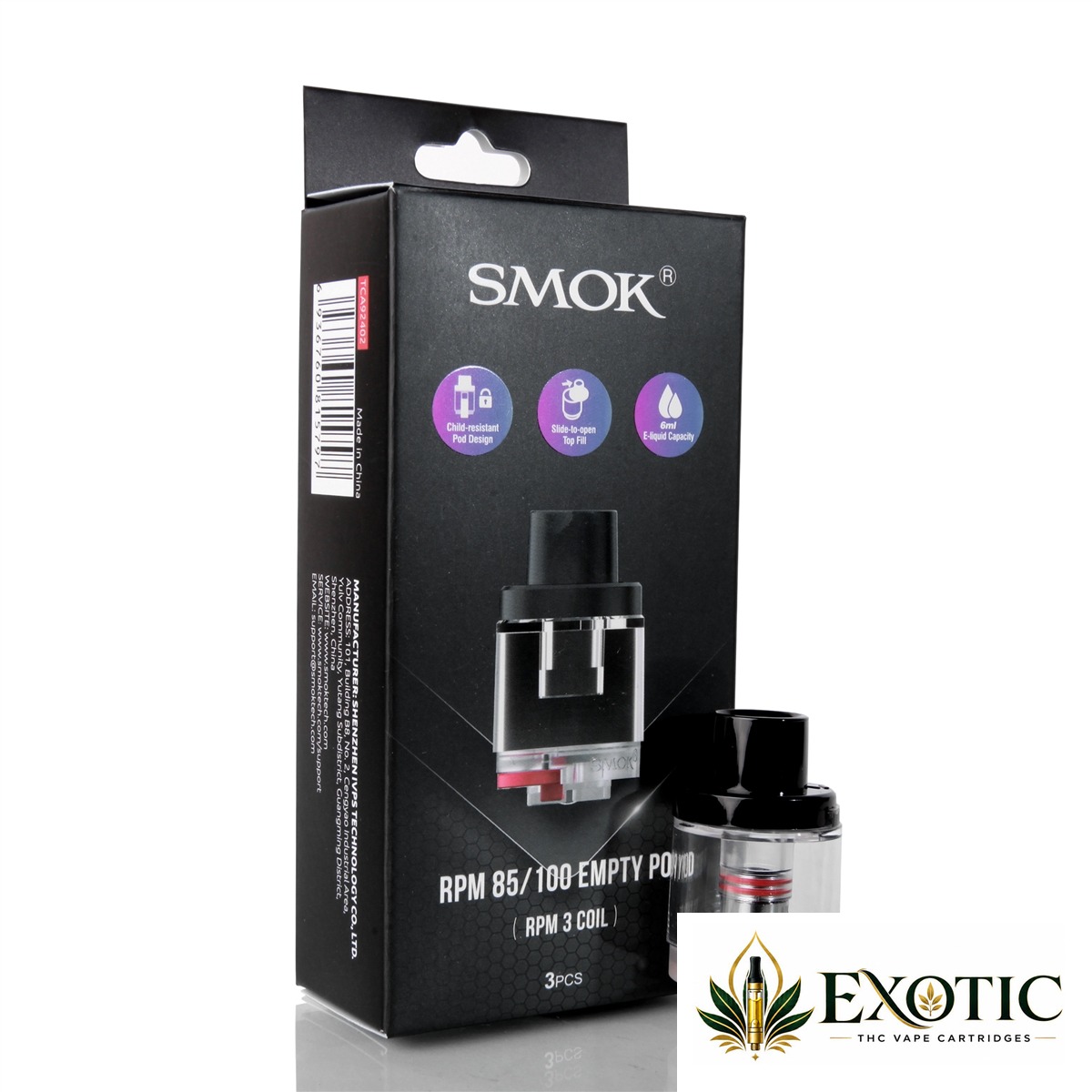 SMOK RPM 85/100 Empty Pod Cartridge - Pack of 3
